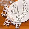 thumbnail image 2 of 22cm 1/3 Uds cortadores de galletas de gato forma de trasero de gatito Diy molde para galletas sello utensilios para hornear Shytmv, 2 of 5
