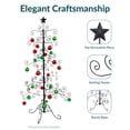 thumbnail image 5 of Sunnydaze Noelle Christmas Tree Ornament Display with Hooks 5 ft, Black, 5 of 14
