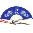 thumbnail image 4 of Yuarrent Ventilador plegable de acero inoxidable de primera calidad para entrenamiento de Tai Chi, ventilador plegable de plástico de dragón Accesorios para máquinas de ejercicios Azul, 4 of 6