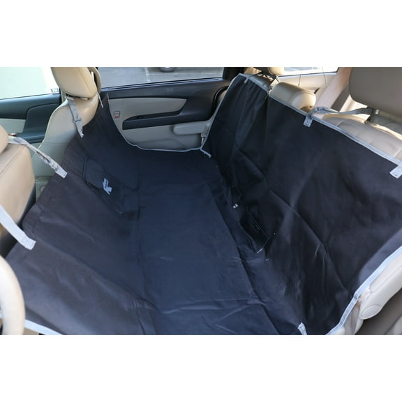K-Cliffs Car seat Cover for Pets Dogs Cats Heavy Duty Waterproof Hammock Car Seat Protector fits Cars Truck & SUV Black