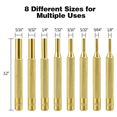 thumbnail image 4 of Comprehensive Roll Pin Punch Set, Removing & Repair Tool Kit Perfect for Automobile, Jewelry, Watches, Crafts and More, 4 of 4