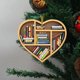 thumbnail image 3 of Adornos de ratón de biblioteca en 2D Decoraciones navideñas de acrílico Adornos de lectura de ratón de biblioteca Adorno de corazón para amantes Lindos adornos de ratón de biblioteca en 2D, 3 of 6