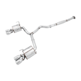 thumbnail image 2 of AWE Tuning Exhaust System Kit 3015-42104 Touring Edition Cat-Back System; Stainless Steel; Without Muffler; Single Exhaust With Dual Outlet; Rear Exit; 4 Inch Chrome Silver Quad Tips, 2 of 6