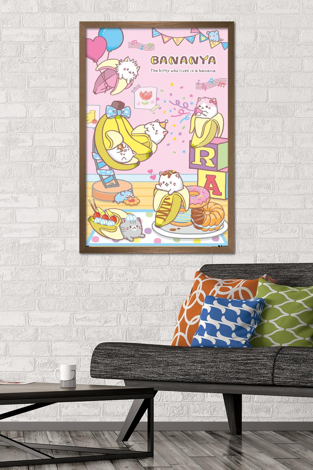 Bananya - Party Wall Poster, 22.375" x 34" Framed