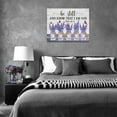 thumbnail image 5 of Purple Lavender Wall Art Be Still And Know That I Am God Lavender Canvas Prints Painting Rustic Flower Bathroom Pictures for Wall Framed Modern Artwork Home Decor for Bathroom Bedroom 16"x12", 5 of 6