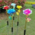 thumbnail image 2 of Injueey Luces de flores alimentadas por energía Solar de acero inoxidable, luz Solar para césped de rosas, patio, jardín, luz de suelo al Jardín y Patio, 2 of 6