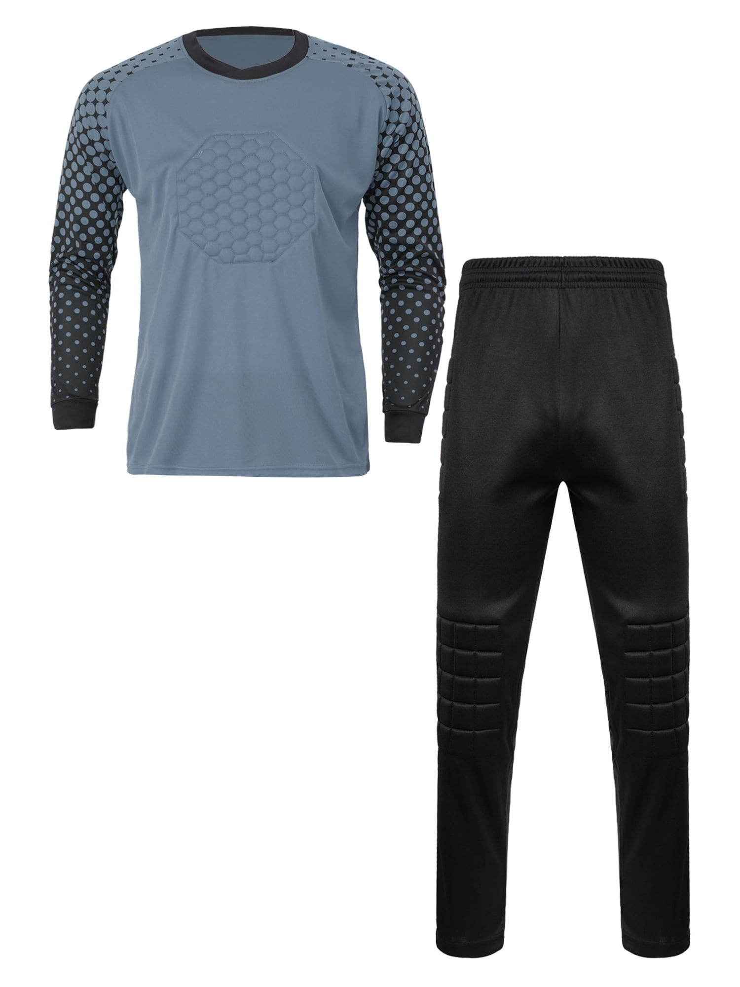 Blank Grey Goalkeeper Long Sleeves Kid Jersey