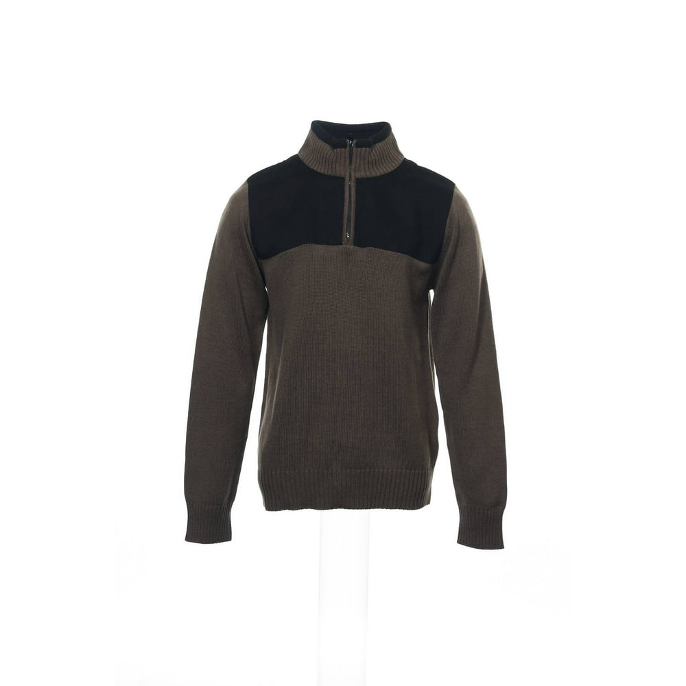 Field Gear Field Gear Brown Half Zip Sweater , Size Medium Walmart