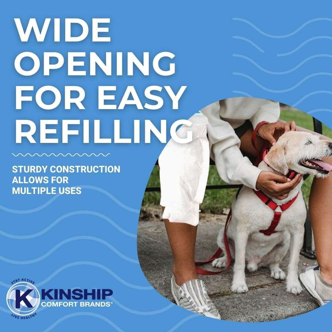 Kinship Comfort Brands Refillable Ice Bags w/ Clamp Closure | Leak Resistant Inner Liner & Soft Exterior | Reusable Icepack w/ 4 Tie Strings | Latex Free | 25 Pack