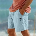 thumbnail image 2 of CONZONE Mens Casual Shorts Elastic Waist Drawstring Summer Shorts for Men Hawaii Graphic Y2K Lightweight Loose Fit Workout Gym Shorts With Pockets, 2 of 6