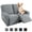 Light Gray, variant on JIATER Recliner Chair Covers Stretch Polyester Recliner Slipcover with Pockets,Light Gray