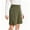 #01 Green 【Mix & Match: Stock Up on Your Favorite Colors】, variant on Women's Soft Cotton Blend Pleated Linen Style Shorts with Elastic Waistband And Buttons, Mid Waist Tummy Control Casual Summer Shorts, Solid Color Versatile Daily Wear | TruBelle,Green L