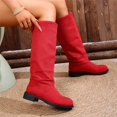 thumbnail image 6 of Womens Casual Winter Knee High Boots Low Heel Suede Sleeve Comfortable Versatile Shoes Low Heel Fall Slouchy Winter Boots, 6 of 6