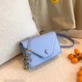 thumbnail image 1 of Monedero de cadena para mujer, sobre sólido, Bolso de moda para mujer, Bolso tipo cartera (azul), 1 of 6