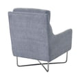 thumbnail image 4 of Amber Graphite Swoop Arm Accent Chair with Metal Base, 4 of 7