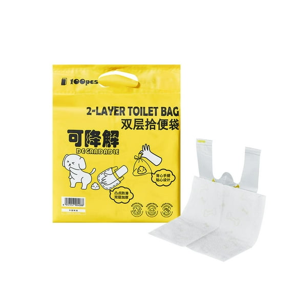 100 Bolsas Para Desechos De Perros, Suministros Para Mascotas, Bolsas De Basura Gruesas Para Excrementos De Perros Para Viajes A Casa