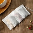 thumbnail image 3 of 100-Piece Disposable Tea Filter Bags Tea infusers Empty Muslin Drawstring Seal Filter Tea Bags Drawstring Herb Loose Tea bag for Brew Tea Cold Brew Coffee,Muslin Tea Infuser Bags,Light Ashy,, 3 of 3