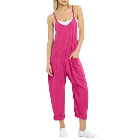 Trendy Women's Jumpsuit Comfortable Pocketed Design Versatile Fashion Jumpsuit Casual Wear for Everyday Style