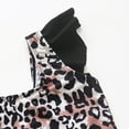 thumbnail image 6 of Odeerbi Toddler Girls Ruffle One-piece Swimsuit Cute Leopard Print Swimsuit Ruffles One-piece Bikini Toddler Kids Baby 2025 Fashion Swimwear Brown 3-4 Years, 6 of 8