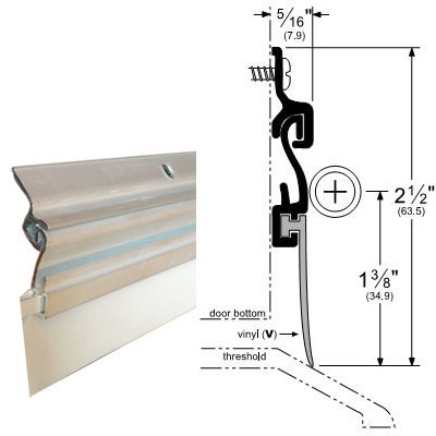 Aluminum Residential Automatic Door Sweep for 36" Door
