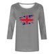 thumbnail image 2 of Blusas para Mujeres Casual 3/4 Manga Cuello Redondo Impreso Suelto, Mujer 3/4 Manga Tops Y Blusas para Diario, 2 of 4