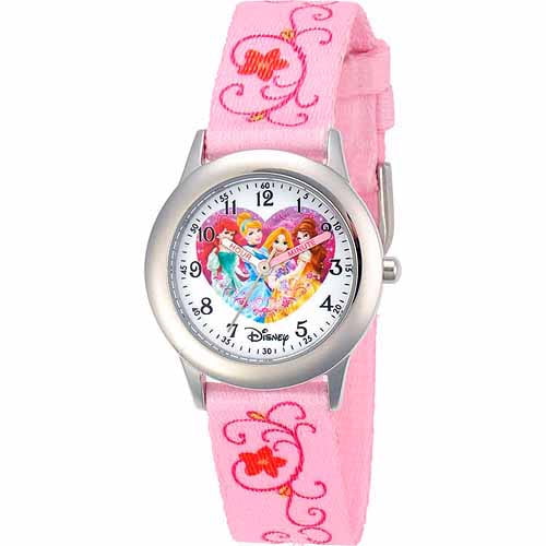 Princess Girls' Stainless Steel Watch, Printed Strap