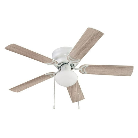 Mainstays 44" White Hugger Ceiling Fan, 5-Blade