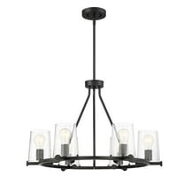 Designers Fountain Matteson Matte Black 6 Chandelier, 95886-MB