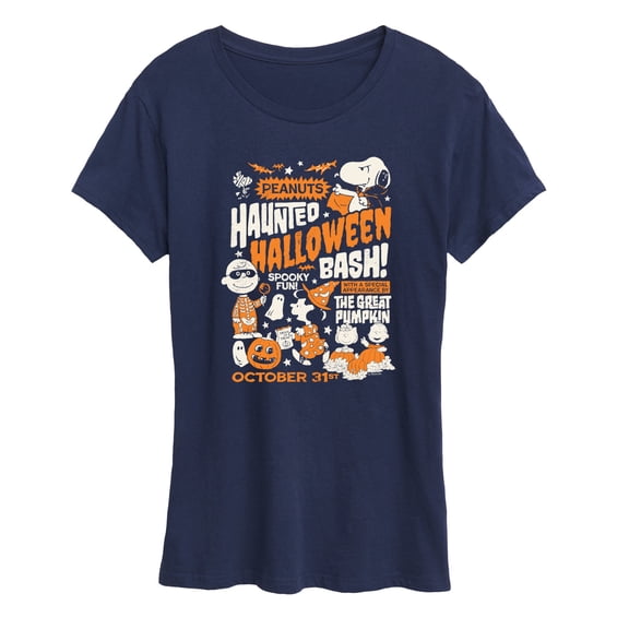 Peanuts - Haunted Halloween Bash - Women's Short Sleeve Graphic T-Shirt