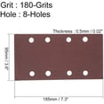 thumbnail image 2 of 180 Grit 1/3 Sanding Sheet Sander Sandpaper Hook and Loop Pads 8 Hole 5pcs, 2 of 3