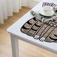 thumbnail image 4 of WERPE Pops Funny Cat Lover Grandfather Kitten Owner Picnic Dining Kitchen Farmhouse Square Tablecloth white, 4 of 7