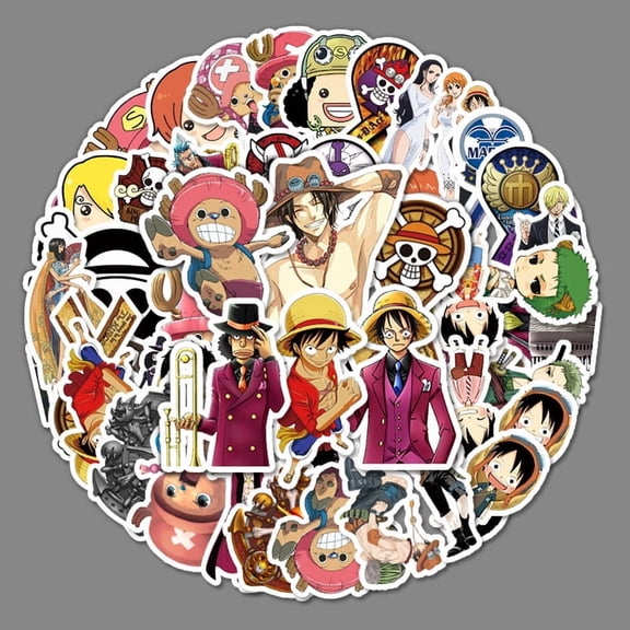 Dvjoy 112pc One Piece Stickers,Cartoon Waterproof Sticker for Laptop,Anime Vinyl Decals for Water Bottle,Skateboard,Hydroflasks,Cute Gifts for Friends Girls Kids