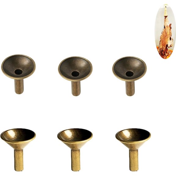 Metal Incense Holder Base Protector Ash Catcher for Waterfall Cone Backflow Burner Stand, 6 Pack