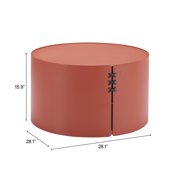 Bayu Coffee Table Brown Coffee Table, Modern Style, Powder Coated Aluminum round shape tabletop, Aluminum, Outdoor Living