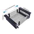 thumbnail image 3 of Extended Sink Drain Basket - Drain Basket for Kitchen Sink & Sink Drain Rack, Stainless Steel Retractable Heavy Duty Extender Basket, Ideal for Kitchen Sink Vegetable Washing & Food Drainage, 3 of 8