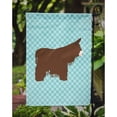 thumbnail image 3 of Caroline's Treasures BB8026GF Poitou Poiteuin Donkey Blue Check Flag Garden Size , Small, multicolor, 3 of 3