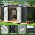 thumbnail image 2 of NETAJE 10x12ft Outdoor Metal Storage Shed with Updated Frame Structure and Lockable Doors,Garden Shed for Backyard, Garden, Patio, Lawn, Black, 2 of 8