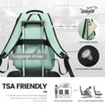 thumbnail image 6 of Lovevook Laptop Backpack for Women, 15.6" Quilted Travel Backpack with Anti-Thief Pocket, Teacher Backpack Book Bag Nurse Bag Purse with USB- Mint Green, 6 of 8