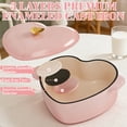 thumbnail image 6 of Ktaxon 4QT Heart-Shaped Enameled Cast Iron Dutch Oven Pre-Seasoned Cookware, Induction & Oven Safe up to 500°F, Pink, Perfect Valentine's Day Gift, 6 of 13