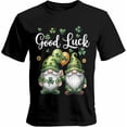 thumbnail image 1 of Camisetas informales de manga corta con trébol y gnomo del Día de San Patricio para hombre, camisetas gráficas, 1 of 8