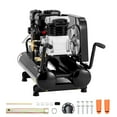 thumbnail image 1 of KFFKFF 9 Gallon Twin-Tank Gas Powered Air Compressor, 6.5HP 9CFM Gas Driven Air Compressor Tank on Wheel, Max 115PSI Piston Pump Air-Compressed System, 1 of 9