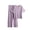 Purple, variant on SnZhen Two Piece Sets for Women Summer Women's Stylish Casual Suit Contrasting Color Short-sleeved And Wide-leg Pants Slit Two-piece Set