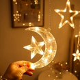 thumbnail image 4 of Guirnalda LED navideña de luz cálida con forma de estrella y luna, 4 of 6