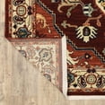 thumbnail image 5 of HomeRoots 509240 2 x 3 ft. Red Ivory Orange & Blue Oriental Power Loom Stain Resistant Rectangle Area Rug with Fringe, 5 of 8