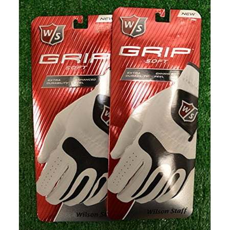 2 Wilson Staff Grip Soft Golf Gloves - Left Hand -