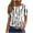 White, variant on Turilly Women's Casual T-Shirt Fashionable Printed Short Sleeved Crewneck Graphic Tees Tops