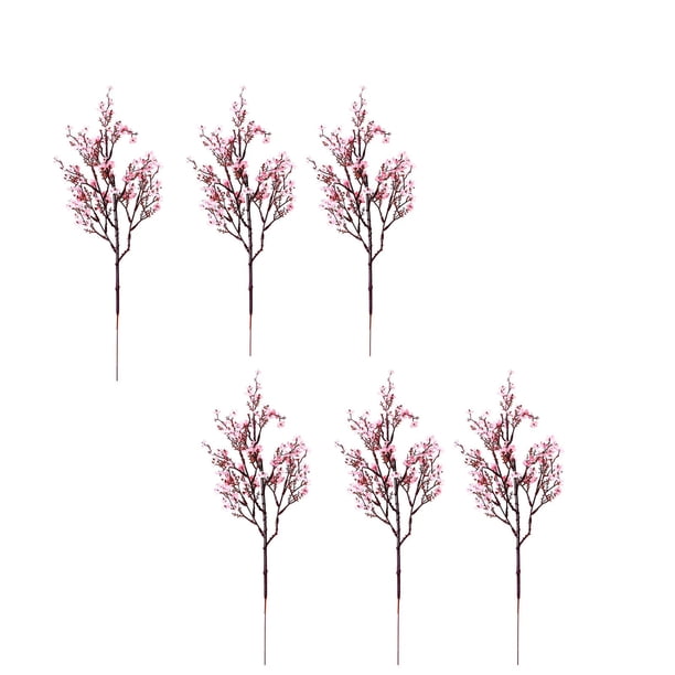 6 Unidades De Ramos De Flores Secas De Seda Con Flores Por Todo El Cielo. Decoración Para Bodas, Restaurantes, Oficinas Y Fiestas.