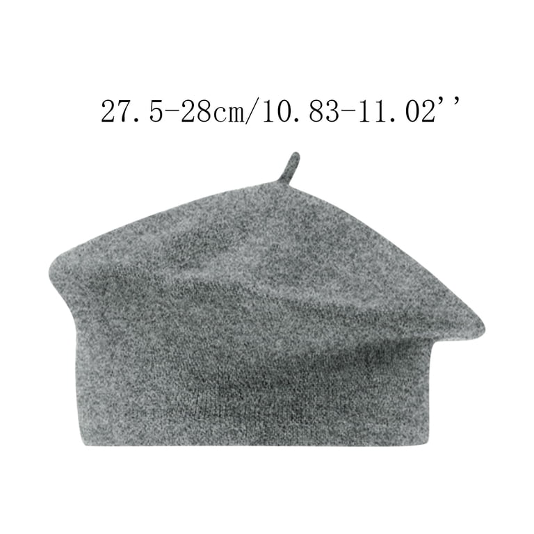 1449 Slouchy Berets Soft Comfy Knitted Cap Oversized Painter Hat Wool Blend Slouchy Beret Wool Beret Painters Hat Oversized Beret Green  main image 3