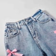 thumbnail image 6 of FEDPOP Girls Wide Leg Baggy Jeans, High Waisted Denim Pants with Pockets, Casual Y2K Loose Trousers for Kids, Blue, 8-14Y, 6 of 7