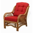 thumbnail image 5 of Malibu Lounge Armchair ECO Natural Rattan Wicker Handmade Design with Burgundy Cushion, Colonial, 5 of 5